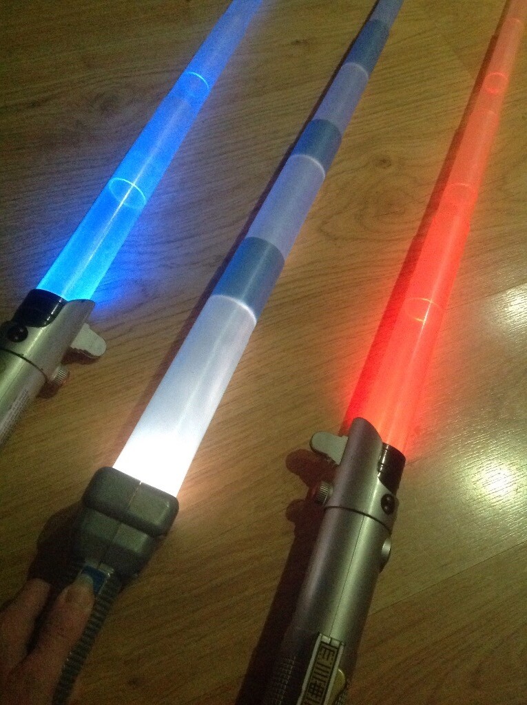 3 EXTENDABLE LIGHTSABERS with lights & sounds (2 are Star Wars / Hasbro) in Norwich, Norfolk
