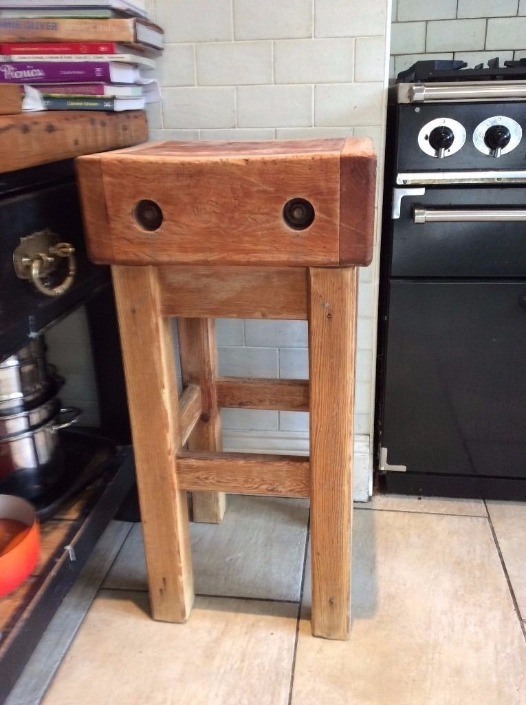 intage Wooden Chopping Block Free Standing Table in Consett, County