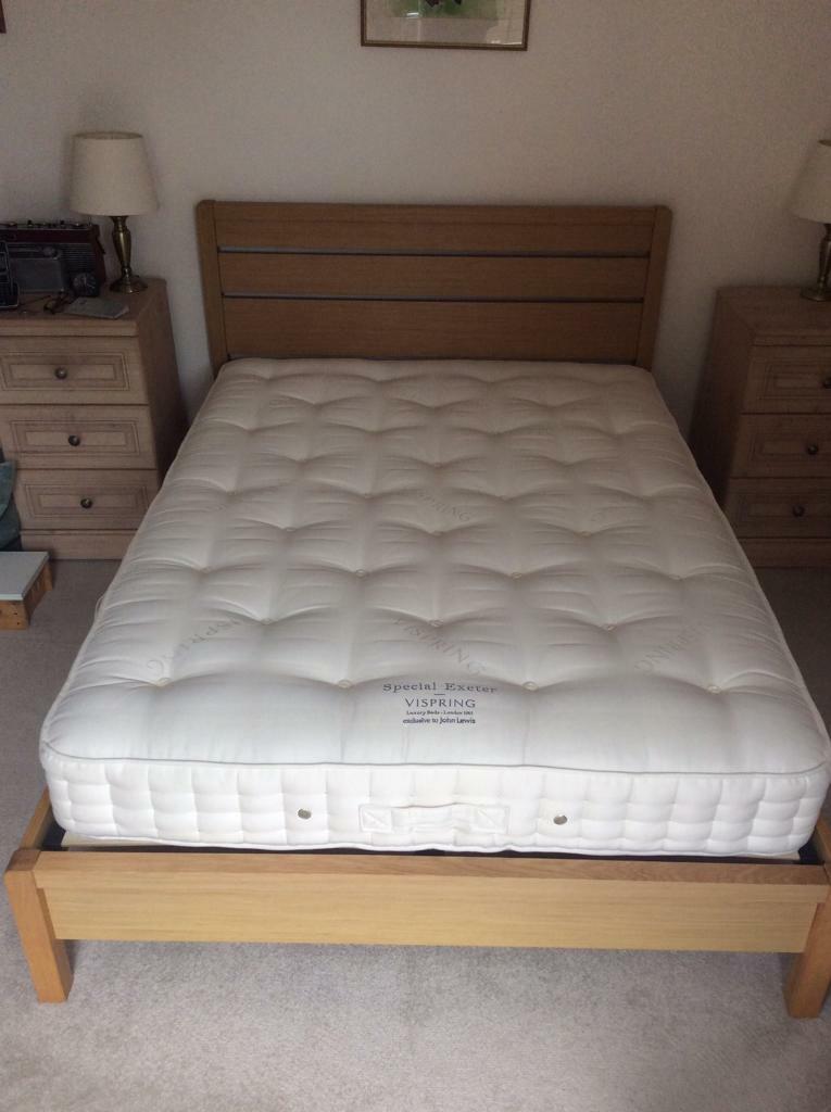 John Lewis Montreal oak double bed frame in Felixstowe, Suffolk Gumtree