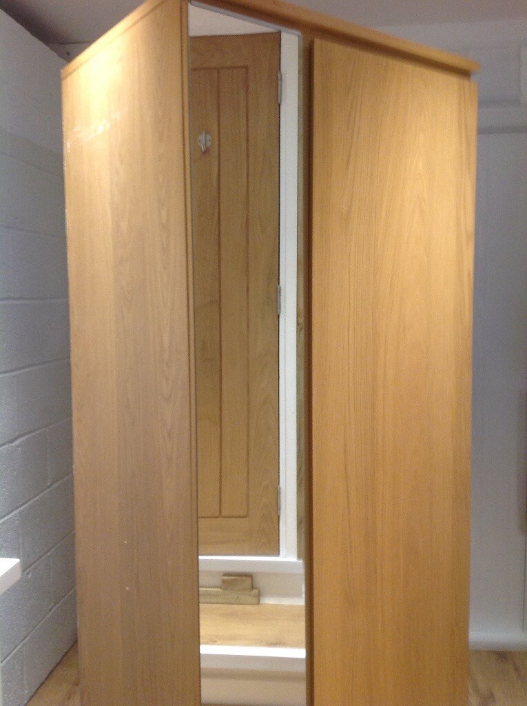 Bedroom Wardrobe Half Door Mirror Tall Chest Of Drawers With Lift Up