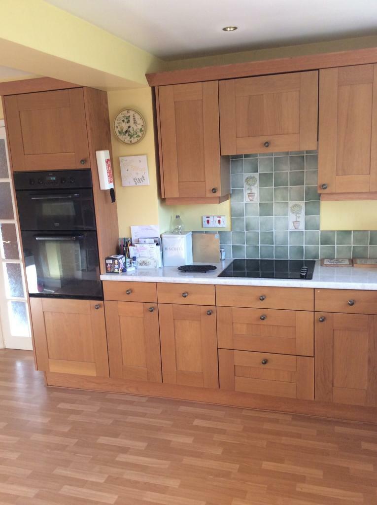 Used kitchen, solid oak Shaker style doors. | in Burford, Oxfordshire