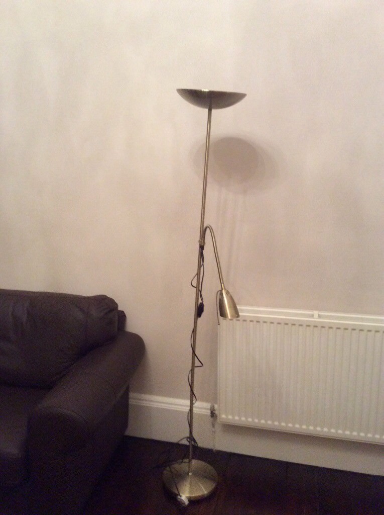 Ikea floor lamp. Brass. Uplighter and reading lamp. Fully operational