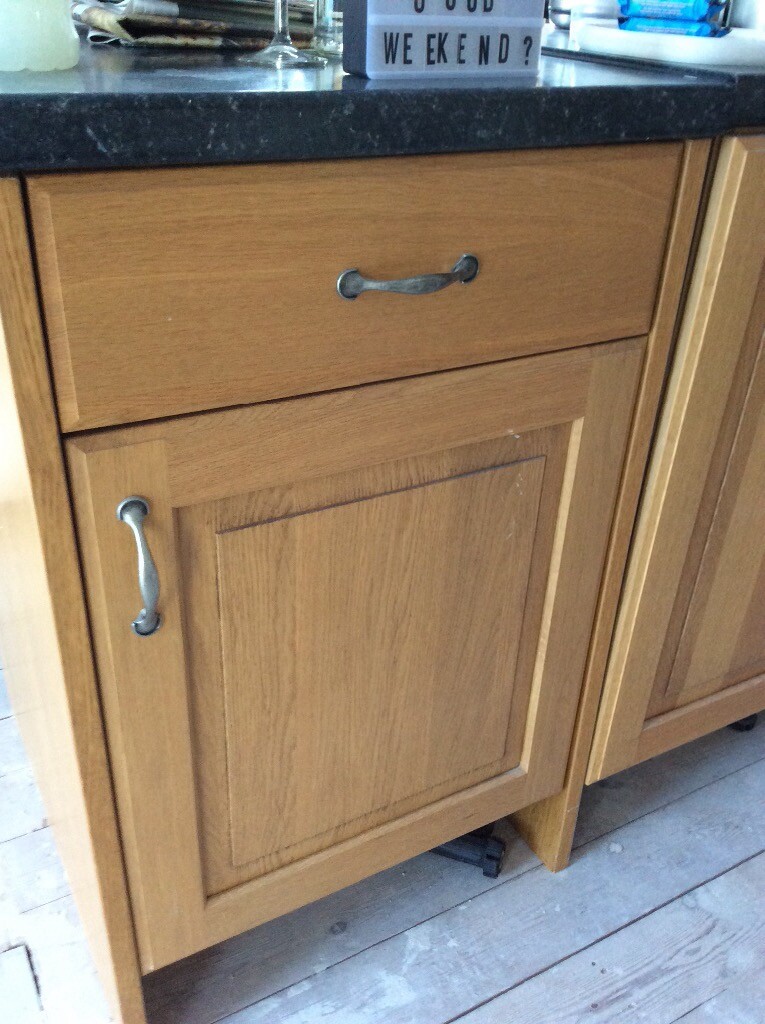 light oak kitchen units