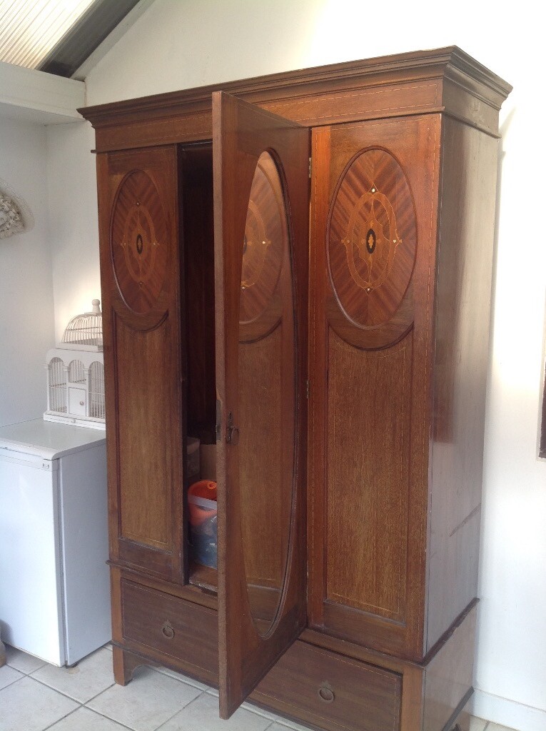 Antique Wardrobe For Sale 100 Years Old Solid Wood In Dartford
