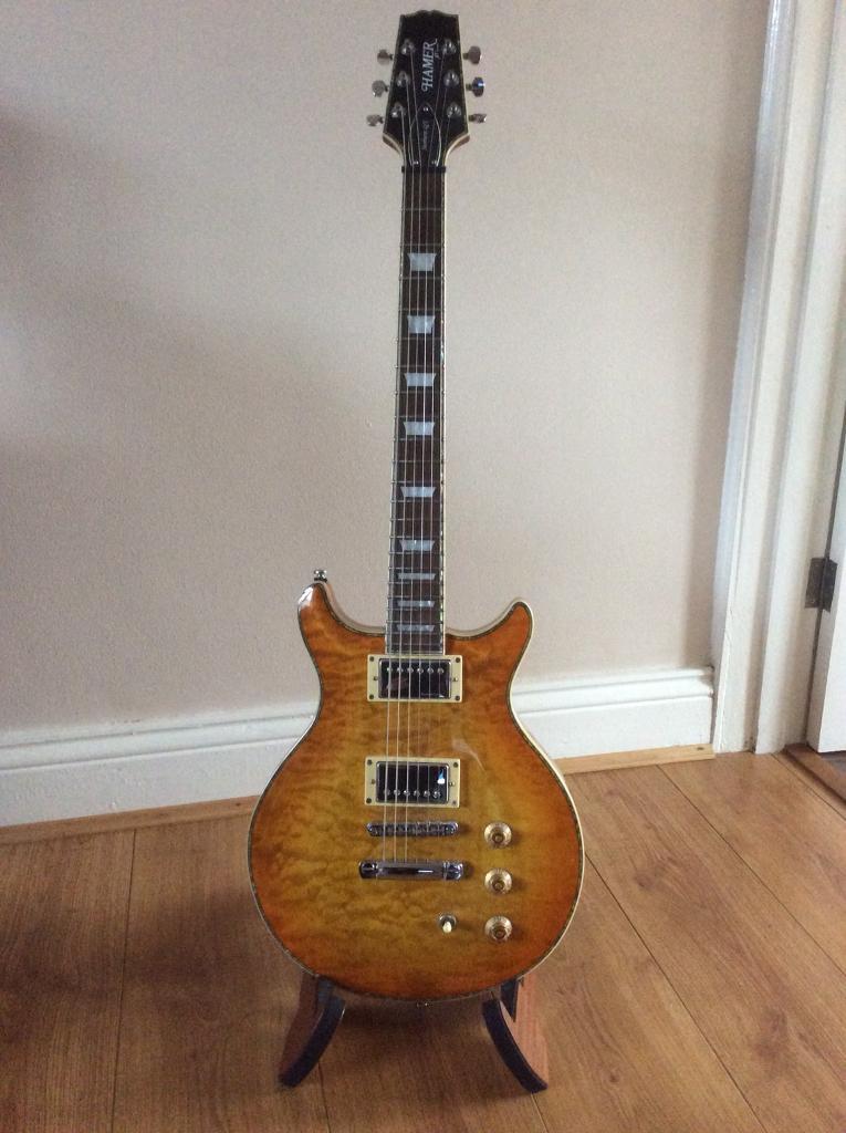 Hamer XT Series Sunburst Q/T Electric Guitar c/w gig bag in Hebburn