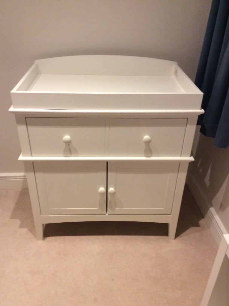 White Wooden Chest Of Drawers Change Table In Woking Surrey