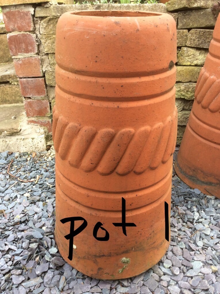 Lovely, decorated, original, antique Edwardian Chimney pot (another