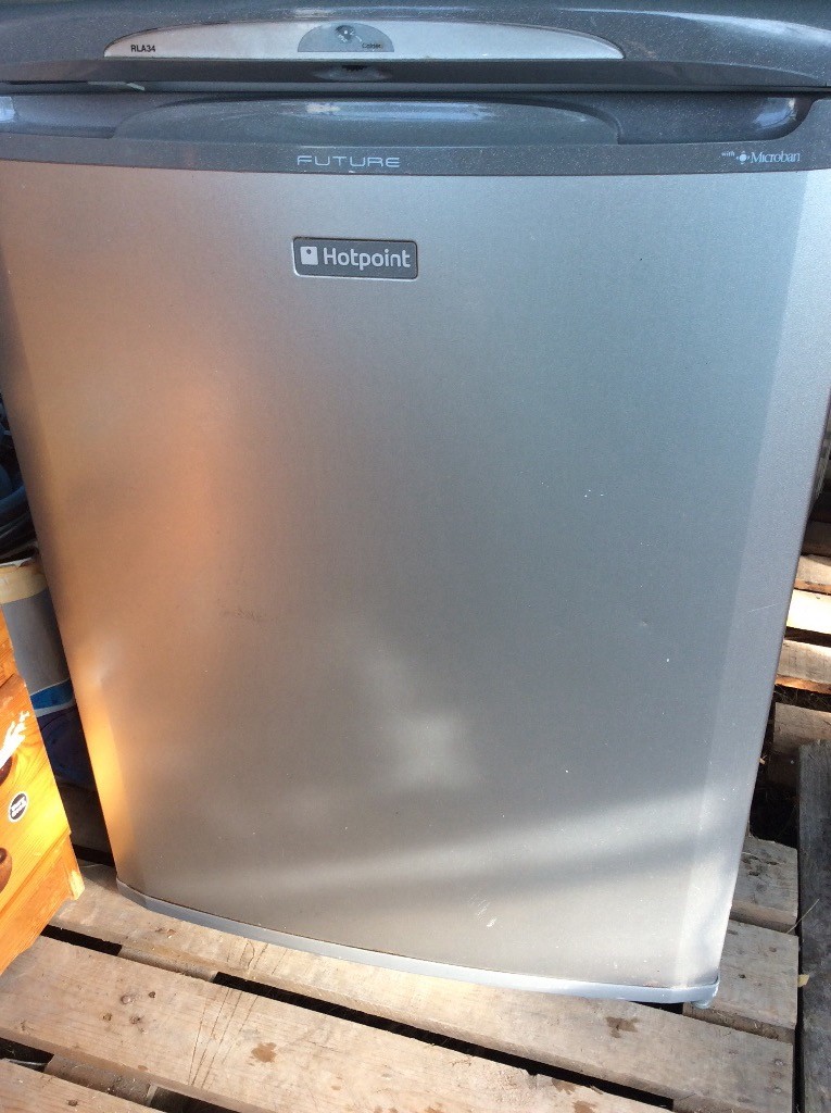 Silver Graphite Hotpoint Future Under Counter Fridge in Worthing