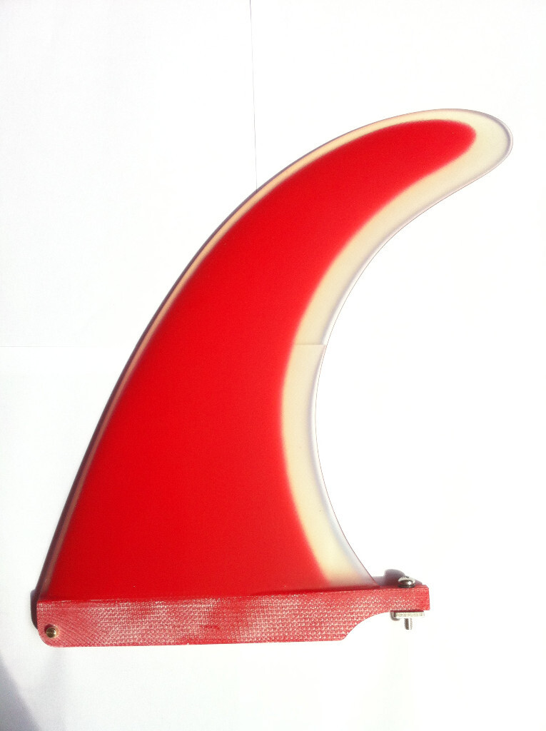 Surfboard Fiberglass Longboard Fin 7" 8" & 9" Inch + Plate & Screw.SUP