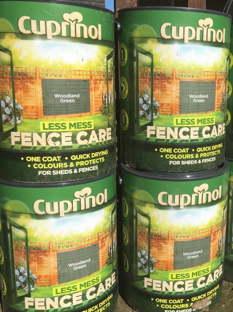2 NEW Cuprinol Fence Stain/Paint Preserver Woodland Green 5L in