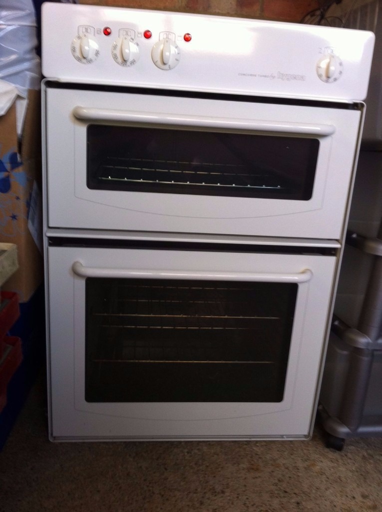 Hygena concorde built in white turbo electric double oven and grill