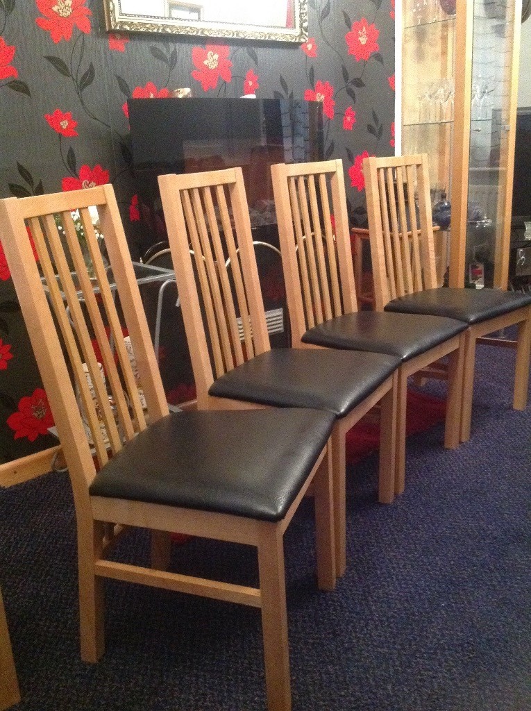 Set of 4 light oak dining chairs in Darlington, County Durham Gumtree