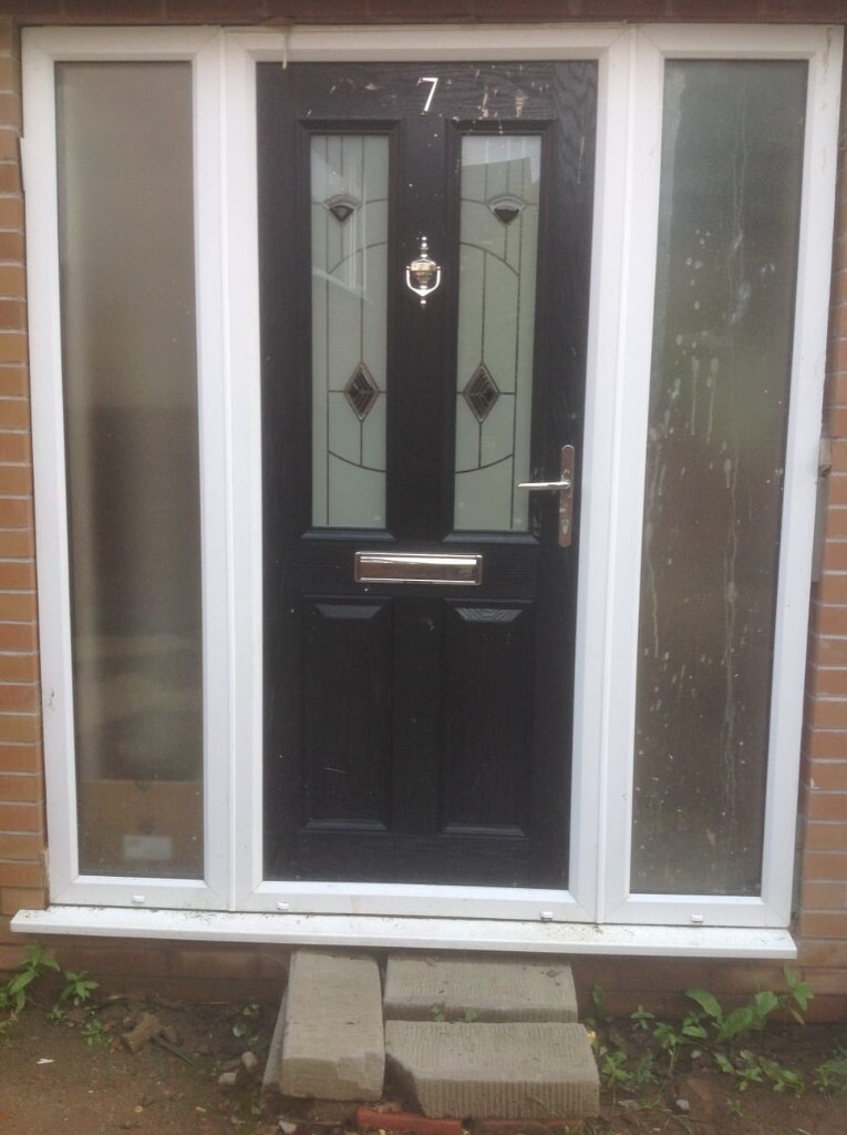 Now sold. Front door with side panels in Bury, Manchester Gumtree
