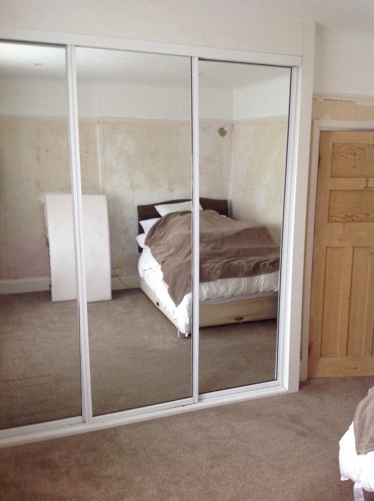 MIRROR SLIDING DOORS TRACK & RUNNER FOR WARDROBE in Bournemouth