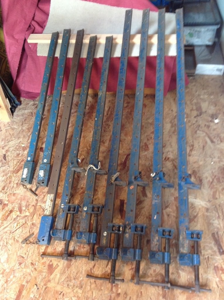 Collection of Record (136) 'T' Bar Woodworking Cramps in Bridgend