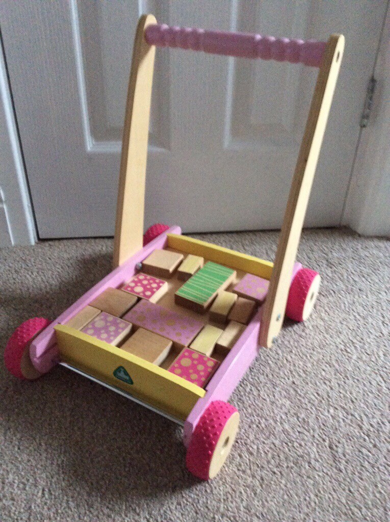 ELC wooden baby walker with wooden blocks in East Kilbride, Glasgow Gumtree