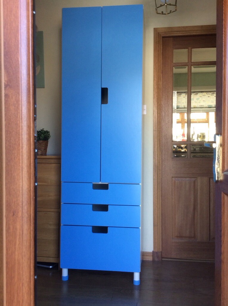 Ikea Blue Kids Wardrobe With Drawers Excellent Condition In Currie