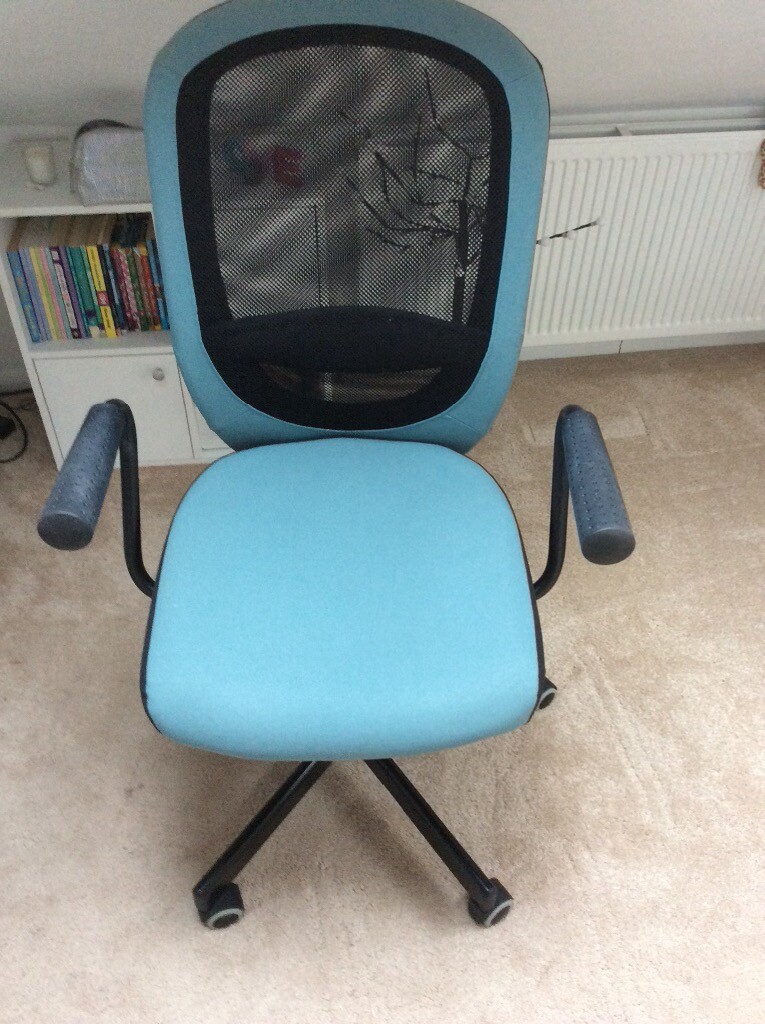 Ikea Blue office Chair with armrests in Folkestone, Kent Gumtree