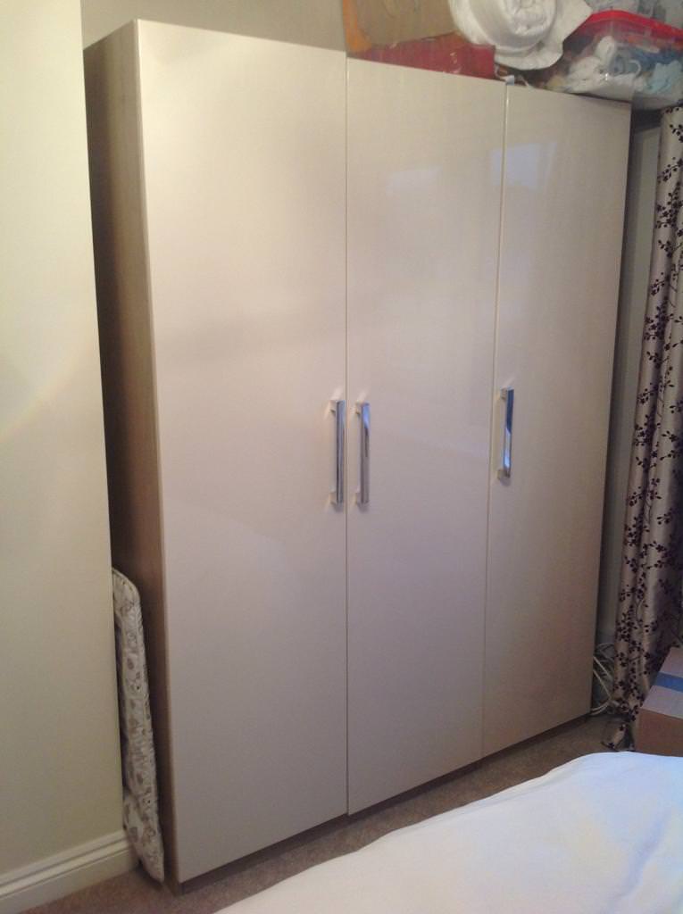 Oak Cream Gloss Extra Wide Wardrobe Sold Pending