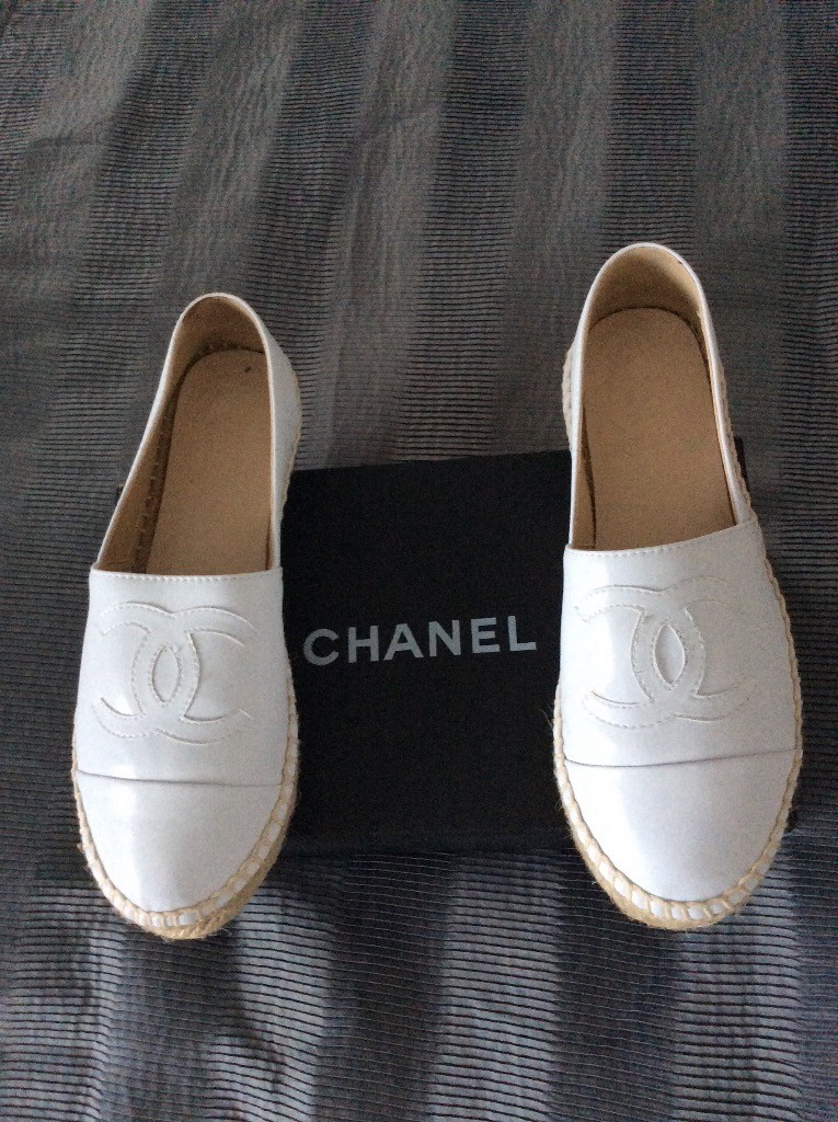 white espadrilles chanel