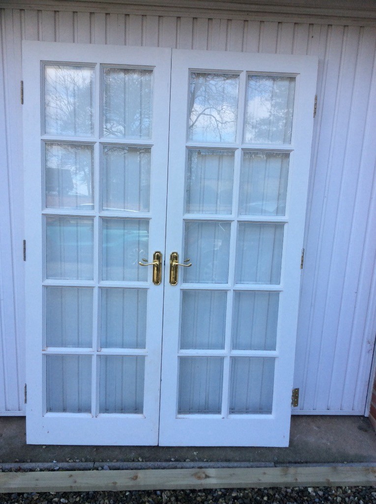 Solid Oak White French Doors in Middlesbrough, North Yorkshire Gumtree