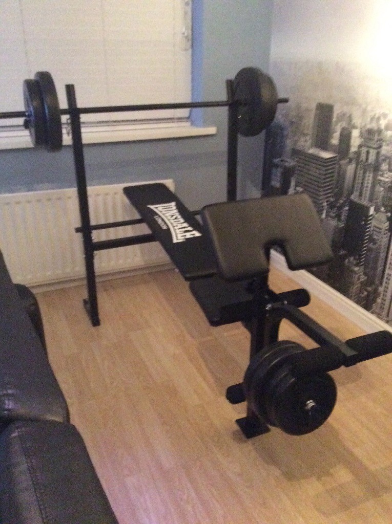 weight bench press with 50kg of weights immaculate condition | in