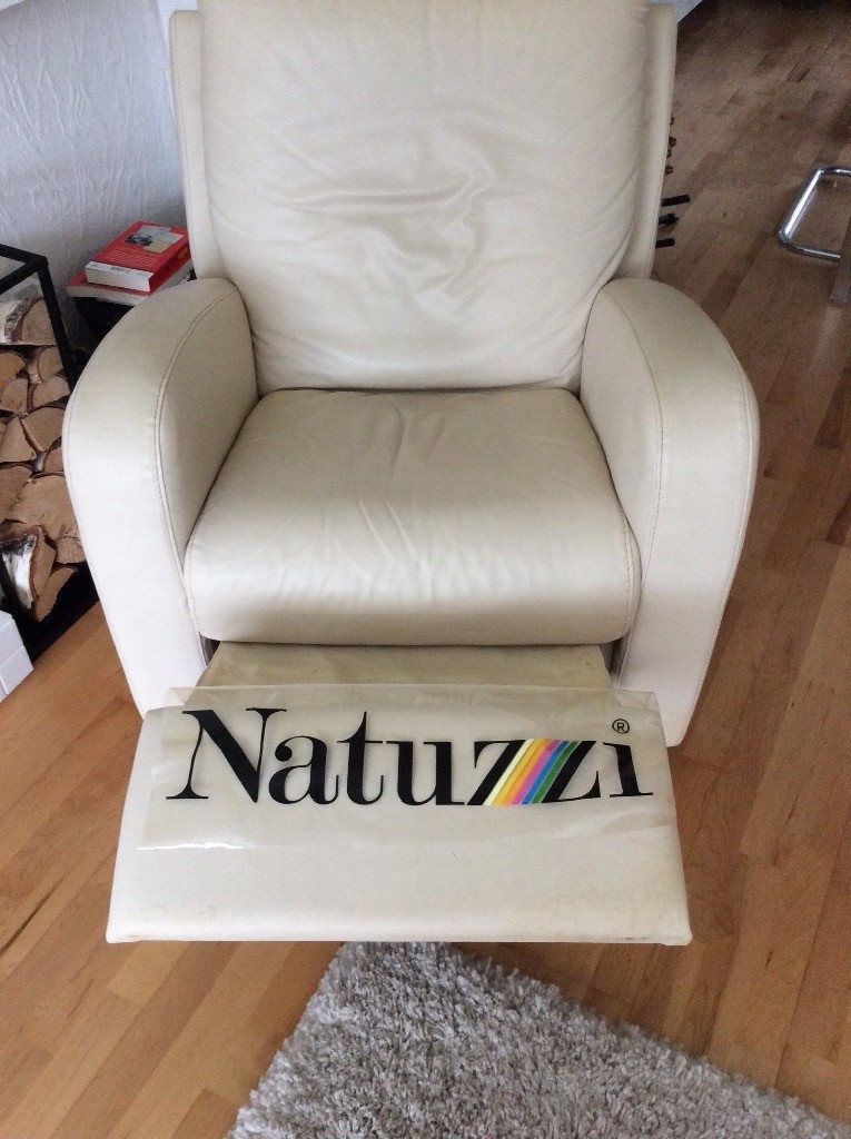 Natuzzi Recliner Chair Cream Leather | in Whitburn, West ...