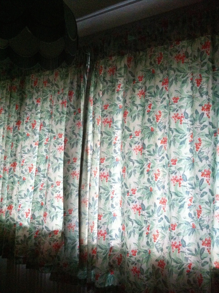 Pair Of Laura Ashley Duck Egg Blue Fuchsia Curtains Fully Lined Ideal