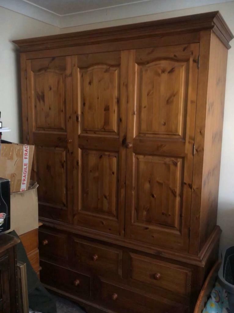 Large Pine Wardrobe With Drawers In Stanway Essex Gumtree