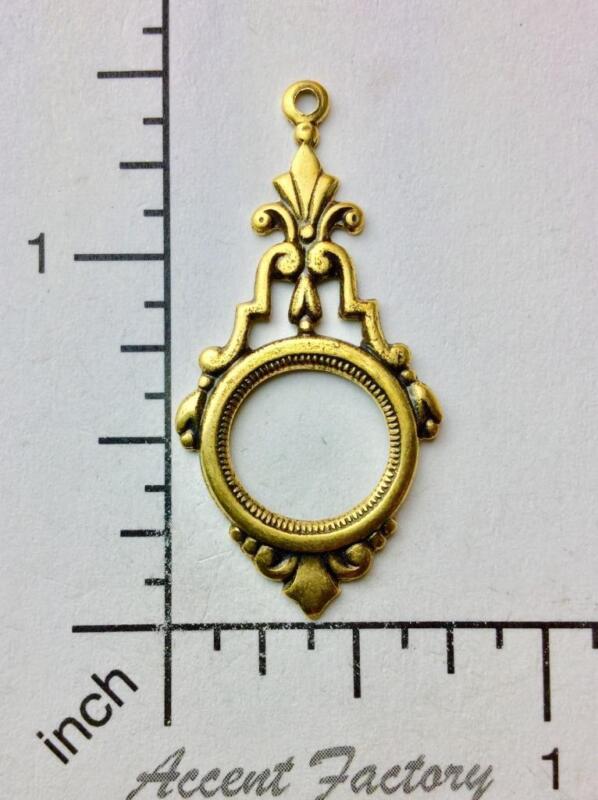 26543      2 Pc Brass Oxidized Victorian Dangle Jewelry Finding