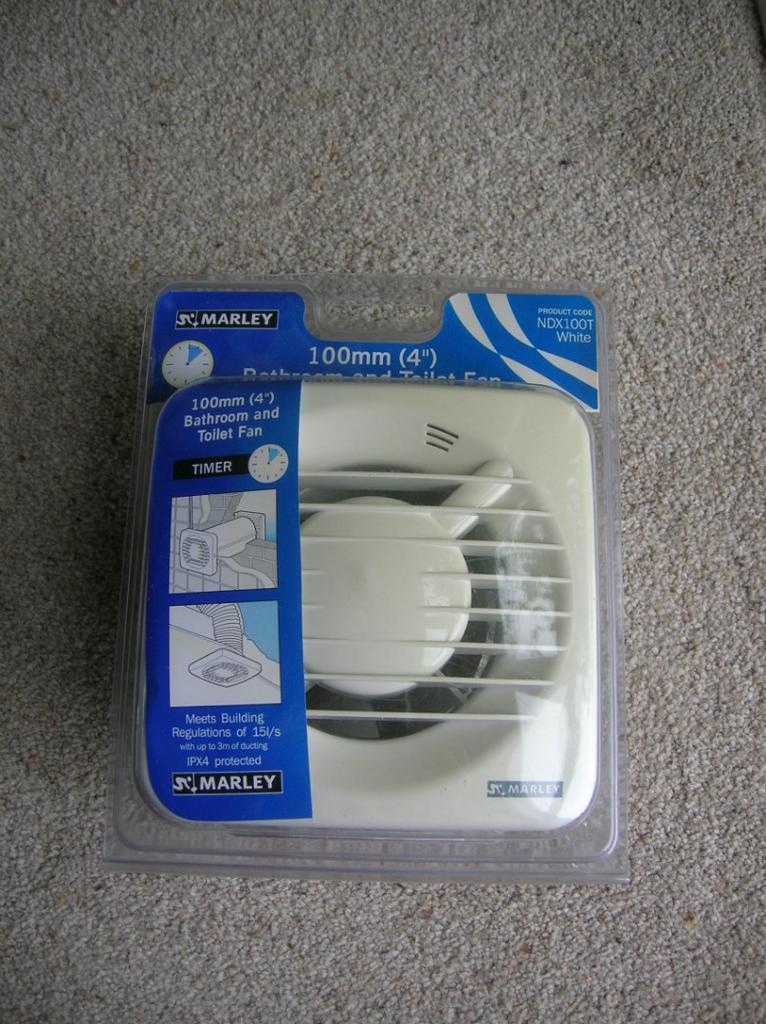 Bathroom & Toilet Extractor Fan Marley 100mm(4") with timer Model