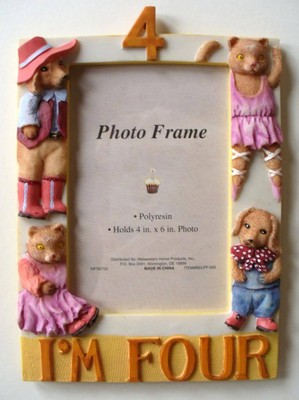 ADORABLE I39M FOUR Ballerina Cat Dog PICTURE PHOTO frame 4quot x 6quot NEW