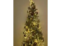 Amazing 2 meters silver Christmas tree with diversified decorations 