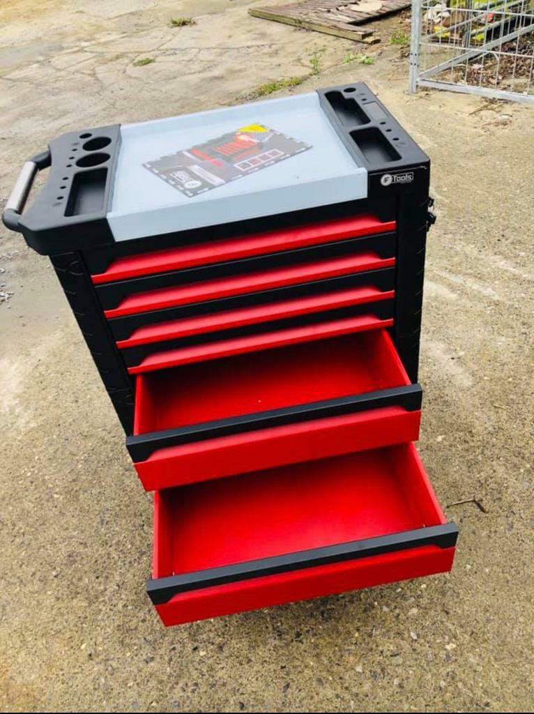 F Tools German 6 Drawer Tool Box Chest complete with Tools toolbox in