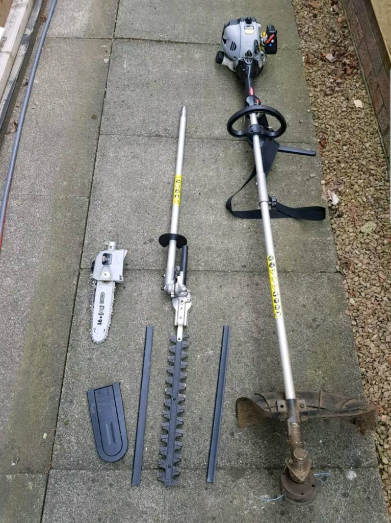 Ryno Petrol Multi Tool. It is a Pole Pruner, Hedge Trimmer, Grass