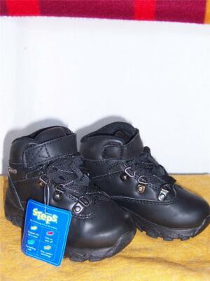 Hiking Boots SHOES Waterproof BOYS Toddler BLACK Casual STEPS Lil Mike New NWT