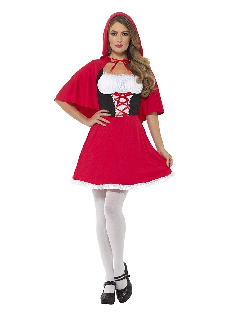 NEW Smiffys Red Riding Hood Adult Halloween Fancy Dress Party Costume