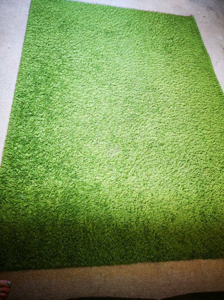 XL ikea Green shaggy rug in Abbeymead, Gloucestershire Gumtree