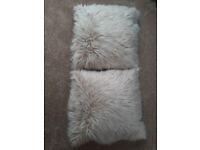 2 CUSHIONS WITH COVERS 