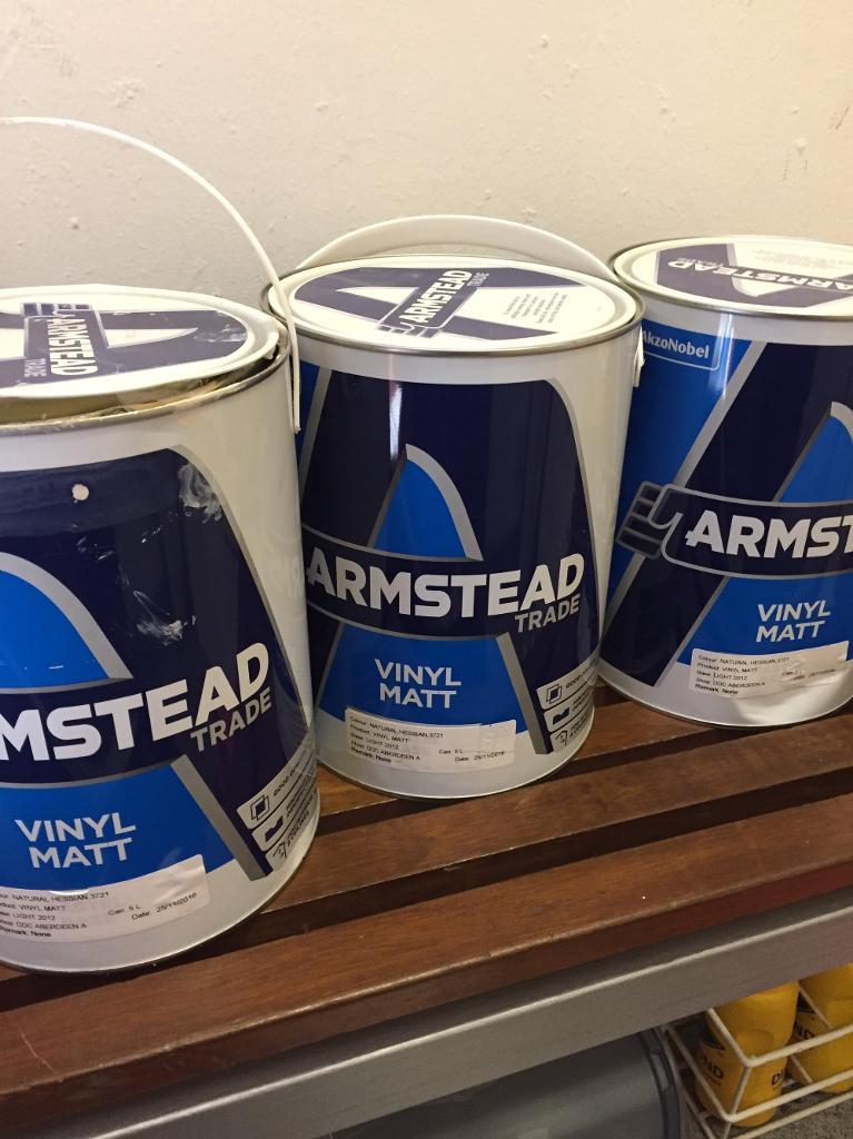 Armstead Vinyl Matt Natural Hessian Paint Tins in Westhill