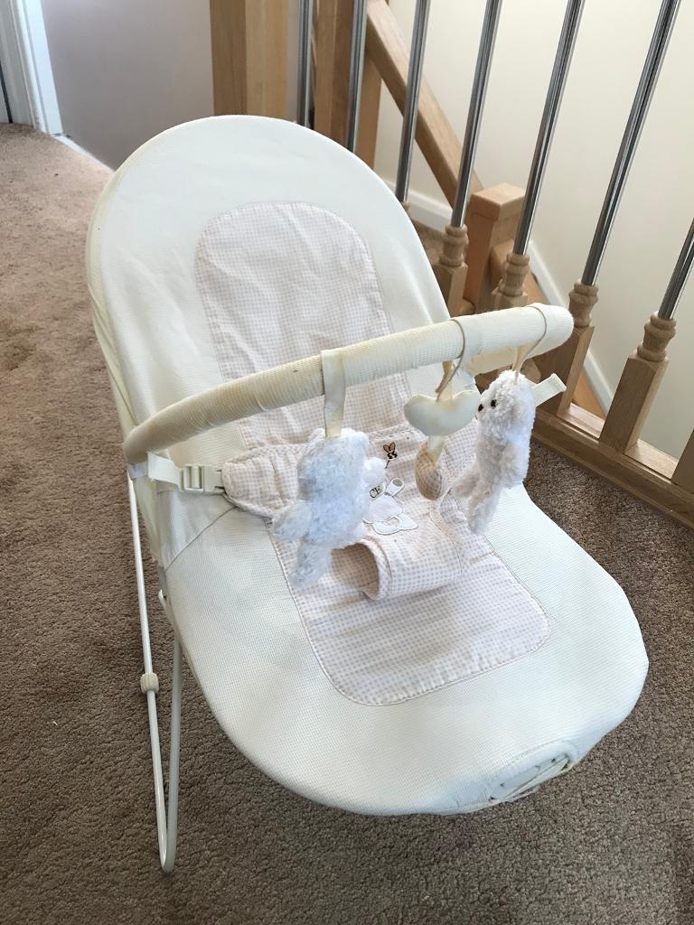 cream baby bouncer