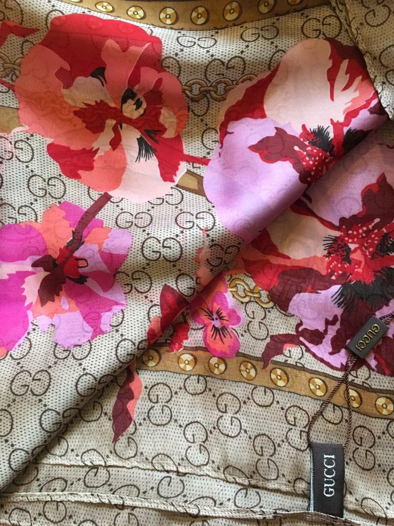 gucci inspired silk scarf