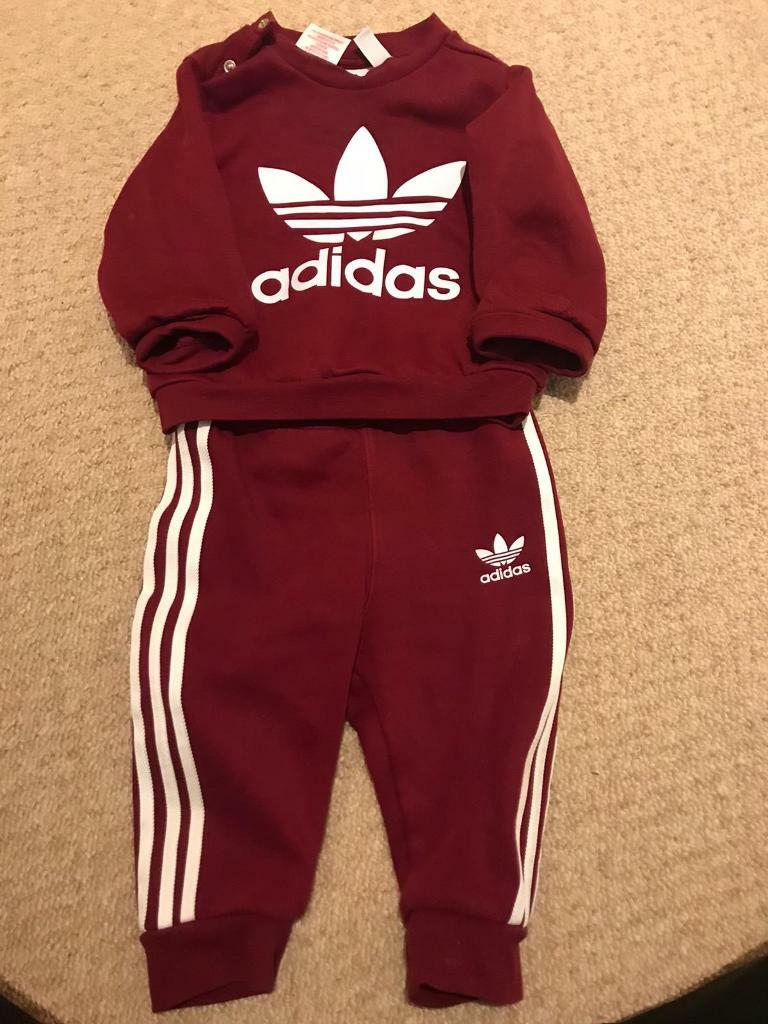 burgundy adidas clothing