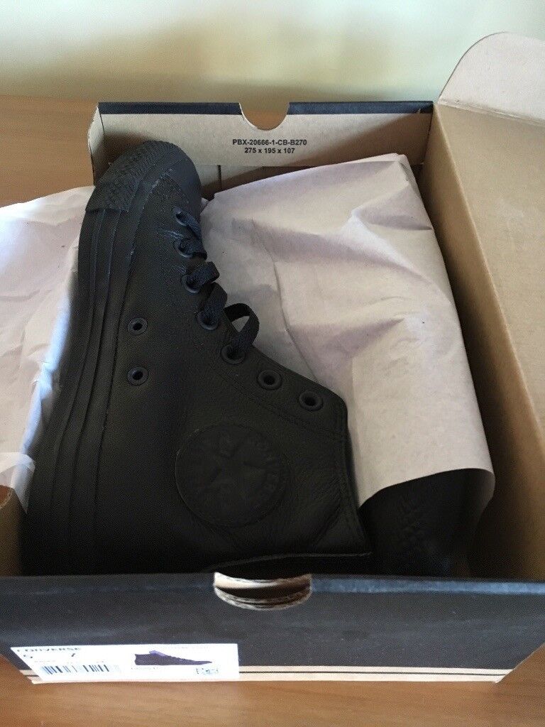 size 5 black leather converse