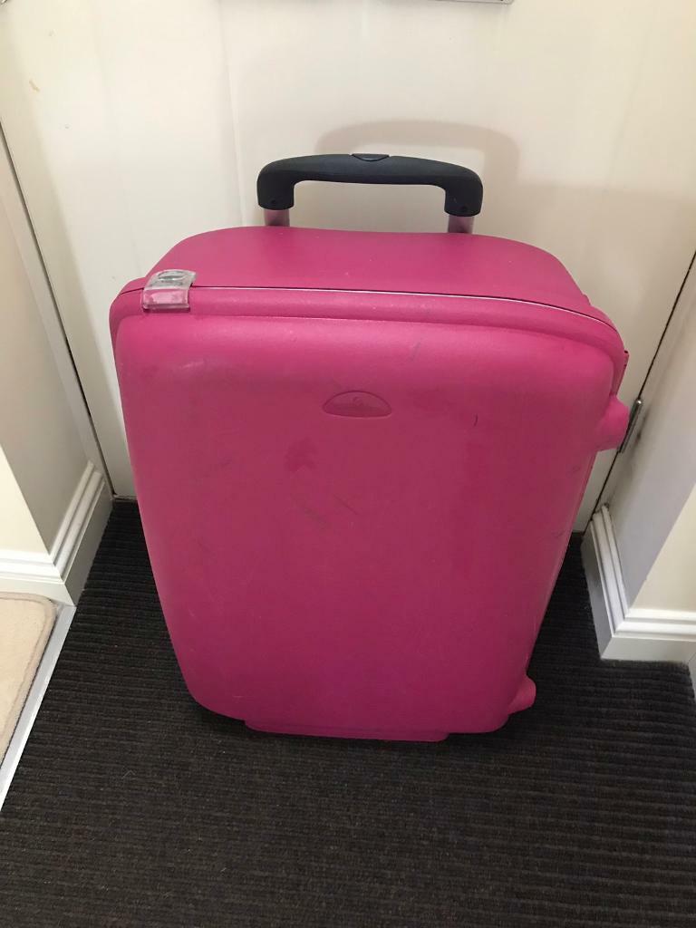 samsonite pink suitcase