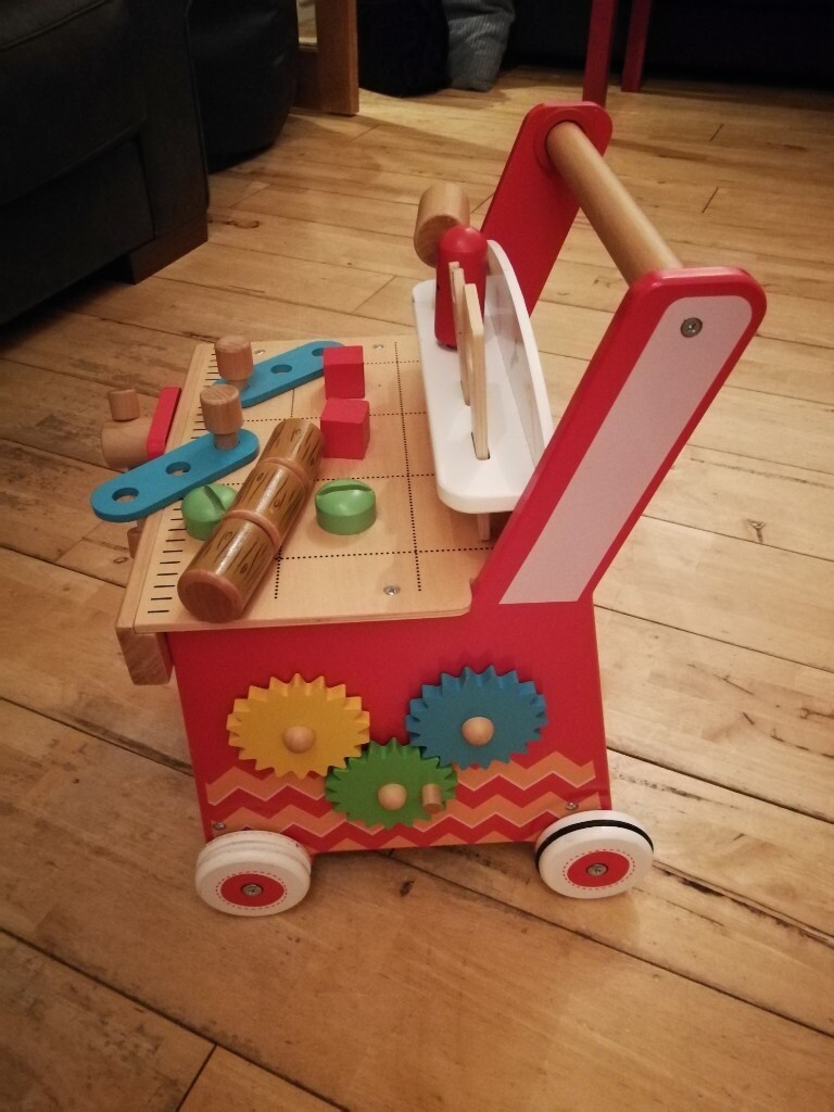 wooden activity workbench walker