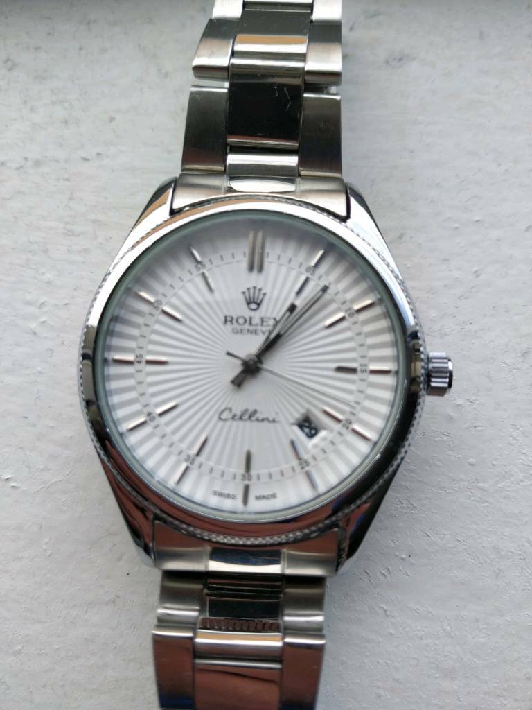 rolex geneve cellini stainless steel