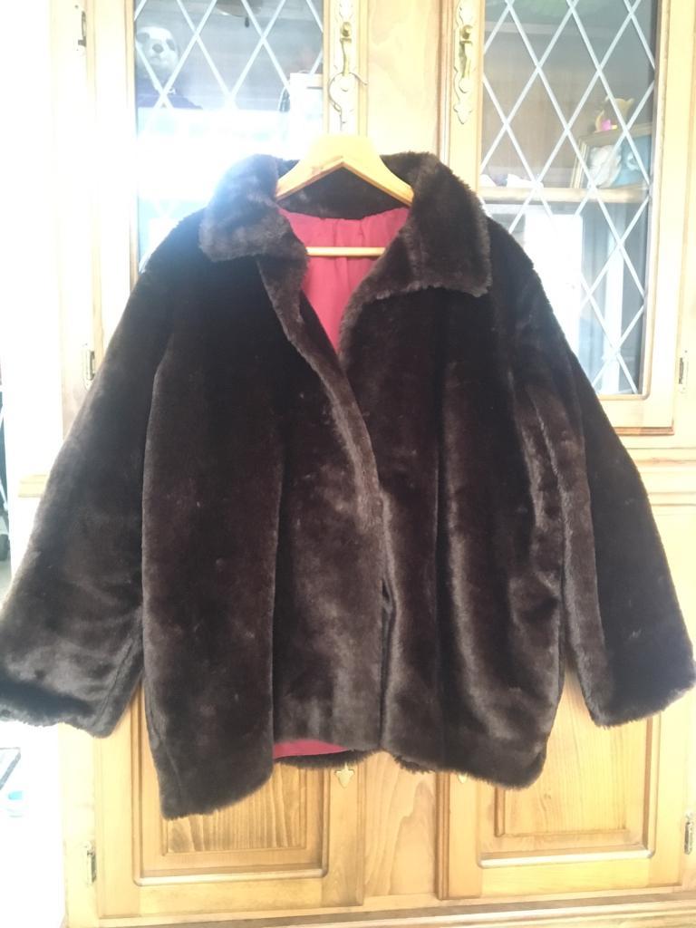 fur jacket size 22
