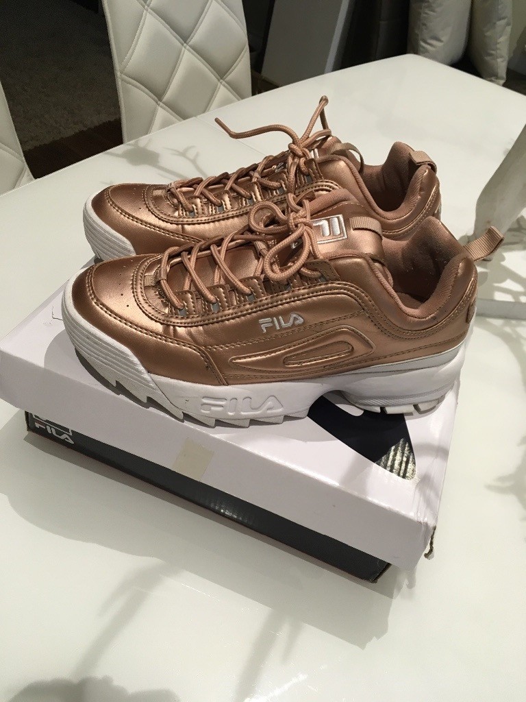 fila disruptor ii women's rose gold