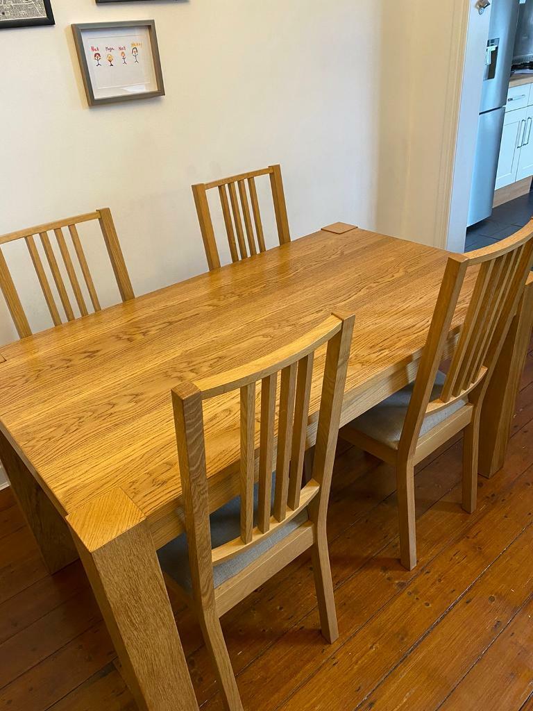 Furniture Village 6 seater Oak Dining Table 4 Ikea 